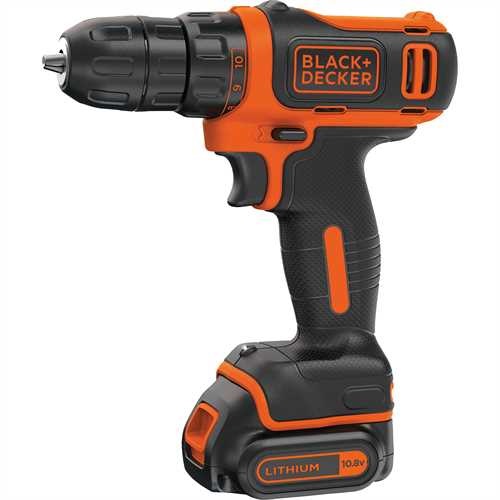 Akumuliatorinis suktuvas/gręžtuvas BDCDD12 10,8V 1,5 Ah, Black&Decker