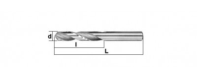 Kietlydinio grąžtai metalui K10 DIN 6539