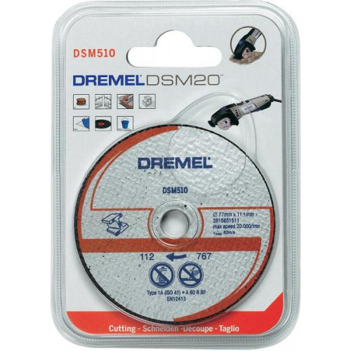 DREMEL DSM510 metalo ir plastiko pjovimo diskai DSM20 įrankiui (3vnt)
