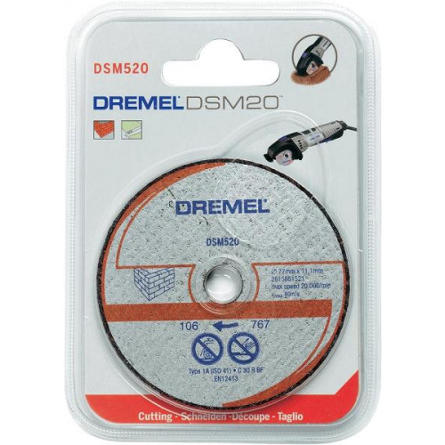 DREMEL DSM520 mūro pjovimo diskas DSM20 įrankiui