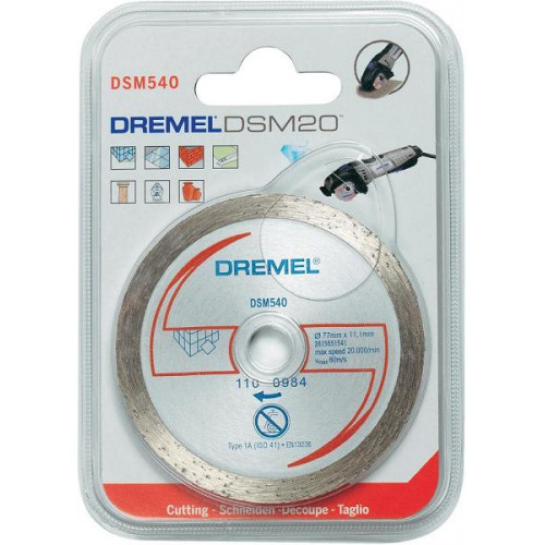 DREMEL DSM540 deimantinis plytelių pjovimo diskas DSM20 įrankiui