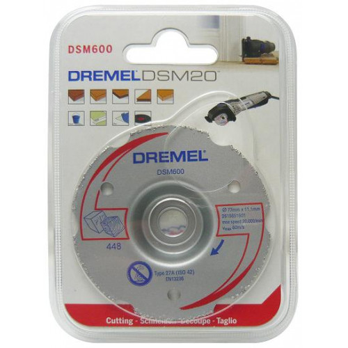 DREMEL DSM600 daugiafunkcinis karbido plokštuminio pjovimo diskas DSM20 įrankiui