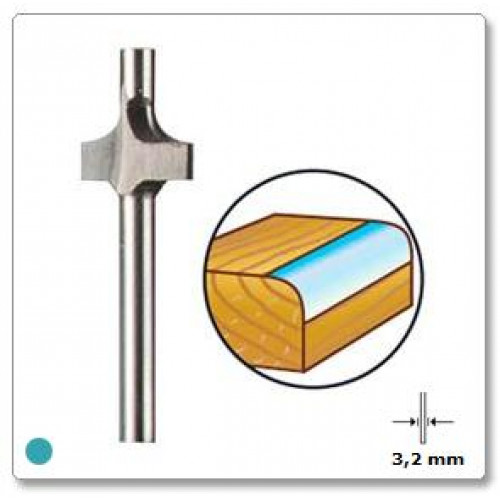 HSS freza 9,5 mm apvalinimui Dremel (615)