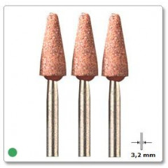 Aliuminio oksido šlifavimo akmuo 6,4 mm Dremel (953), 3 vnt.