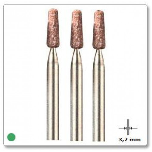 Aliuminio oksido šlifavimo akmuo 3,4 mm Dremel (997), 3 vnt.