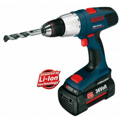 Akumuliatorinis smūginis gręžtuvas-suktuvas su Li-Ion akumuliatoriumi Bosch GSB 36 V-LI Professional