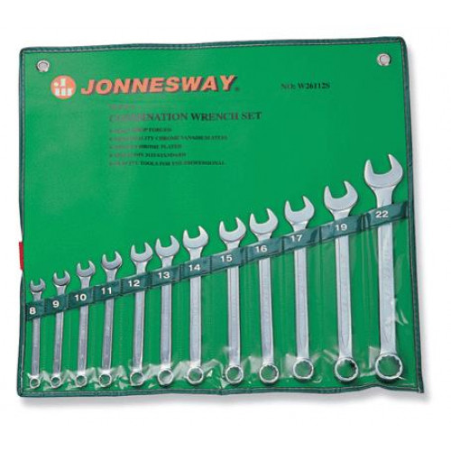 Raktai plokšti-kilpiniai Jonnesway 8-22 mm (12 dalių)