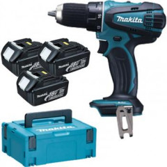 Akumuliatorinis suktuvas-gręžtuvas Makita DDF456RF3J (3x3.0Ah)